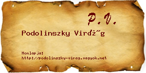 Podolinszky Virág névjegykártya
